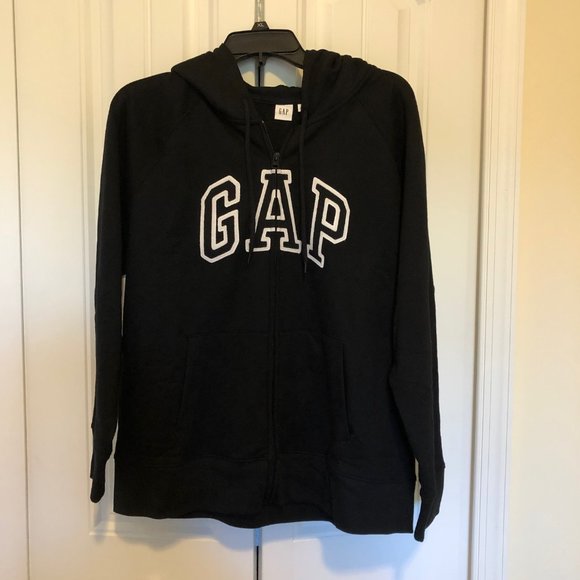 GAP Jackets & Blazers - GAP Hoodie Black Full Zipper in Front Size XL NWOT